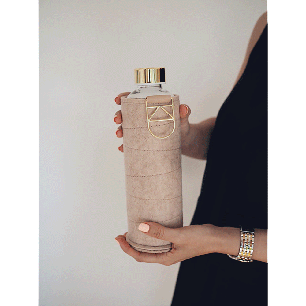 Bild: equa Glasflasche Cookie mit Filzüberzug 750 ml 