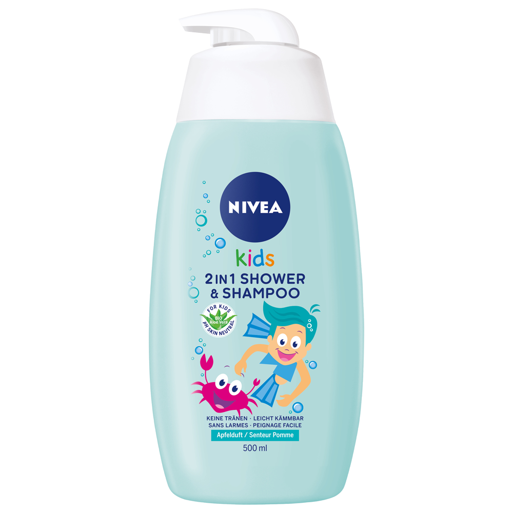 Bild: NIVEA Kids 2In1 Shower & Shampoo Apfelduft 