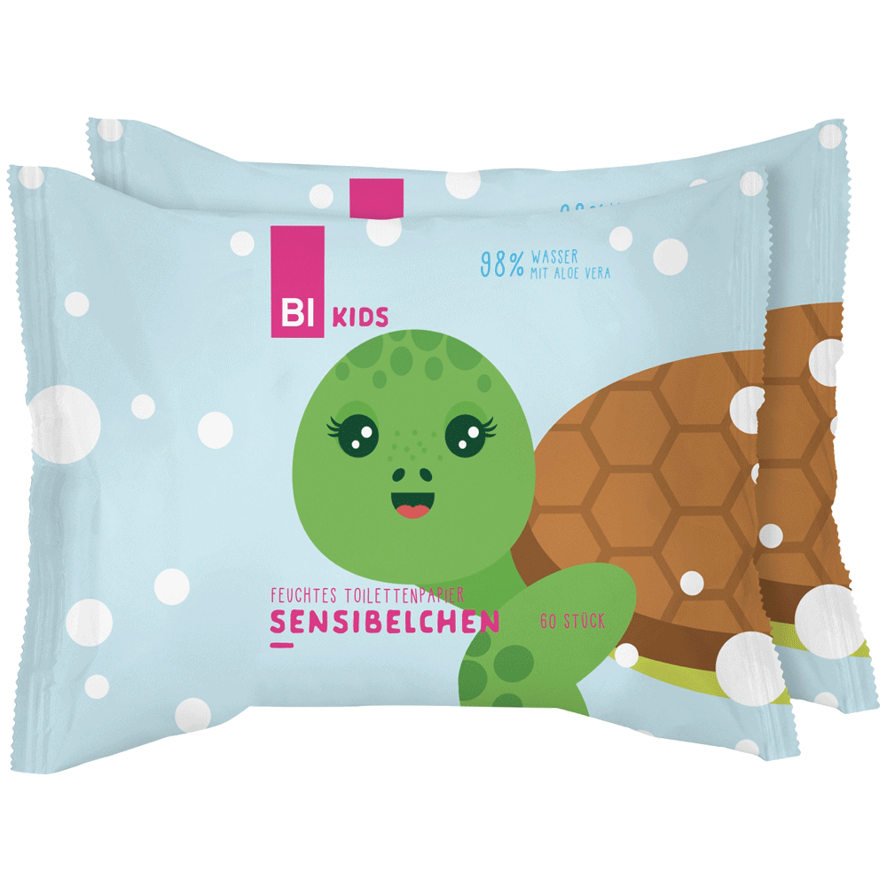 Bild: BI KIDS Feuchtes Toilettenpapier Sensibelchen DUO Pack 
