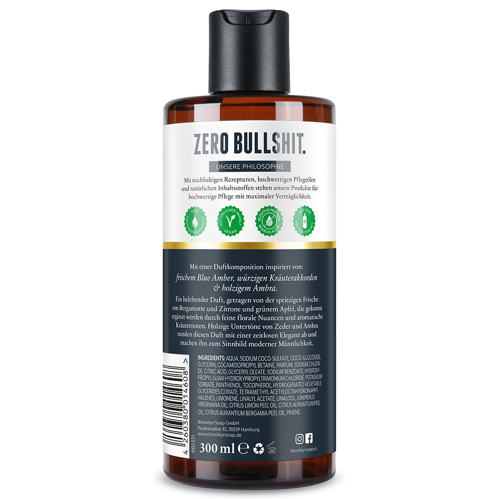 Bild: Brooklyn Soap Company Duschgel Blue Amber & Cedar 