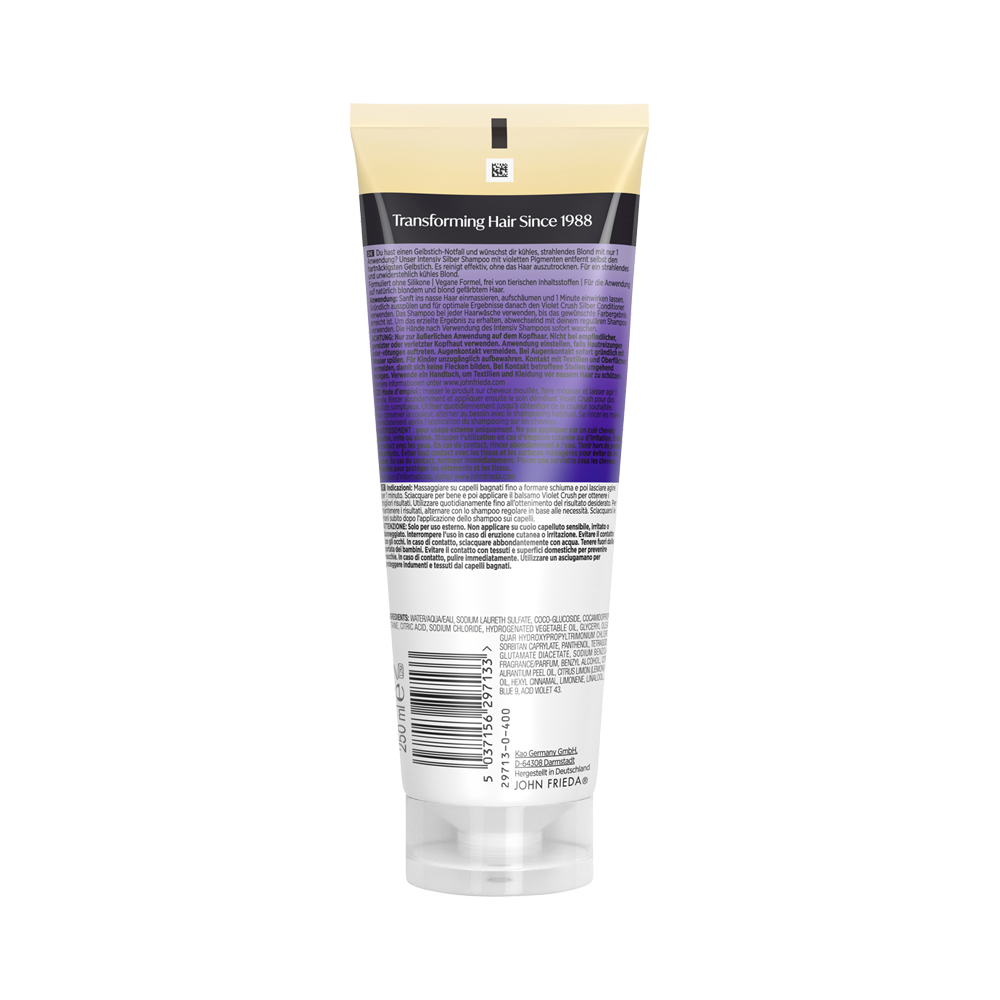 Bild: JOHN FRIEDA Violet Crush Intensiv Silber Shampoo 