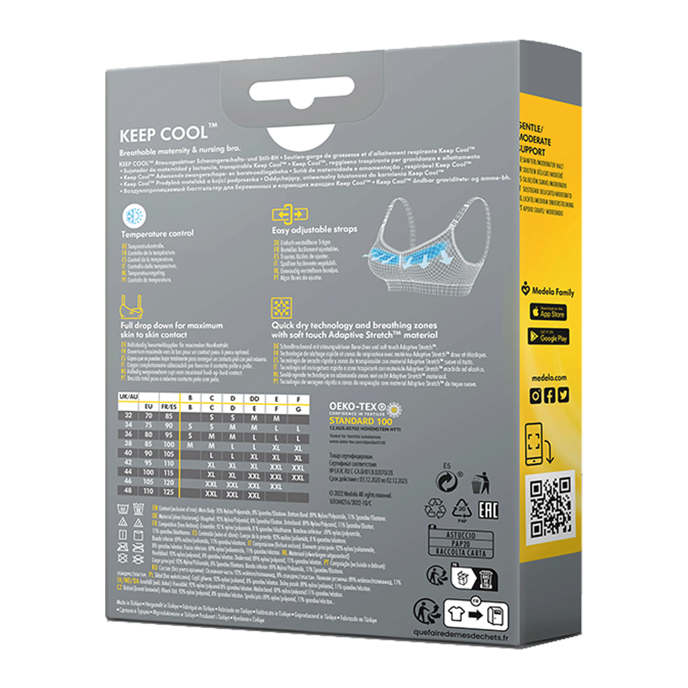 Bild: Medela Keep Cool Schwangerschafts- und Still BH white