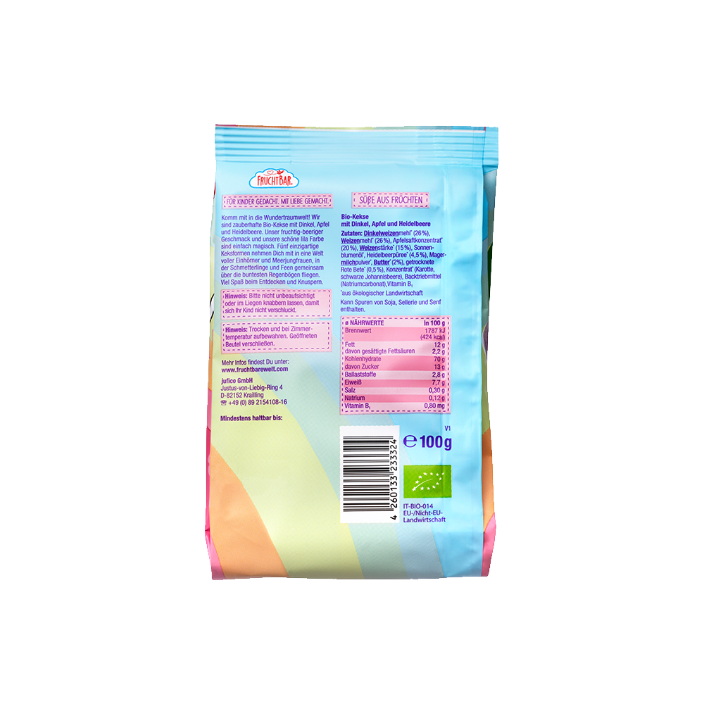 Bild: FruchtBar Bio-Wundertraum-Kekse Dinkel, Apfel, Heidelbeere & Rote Beete 