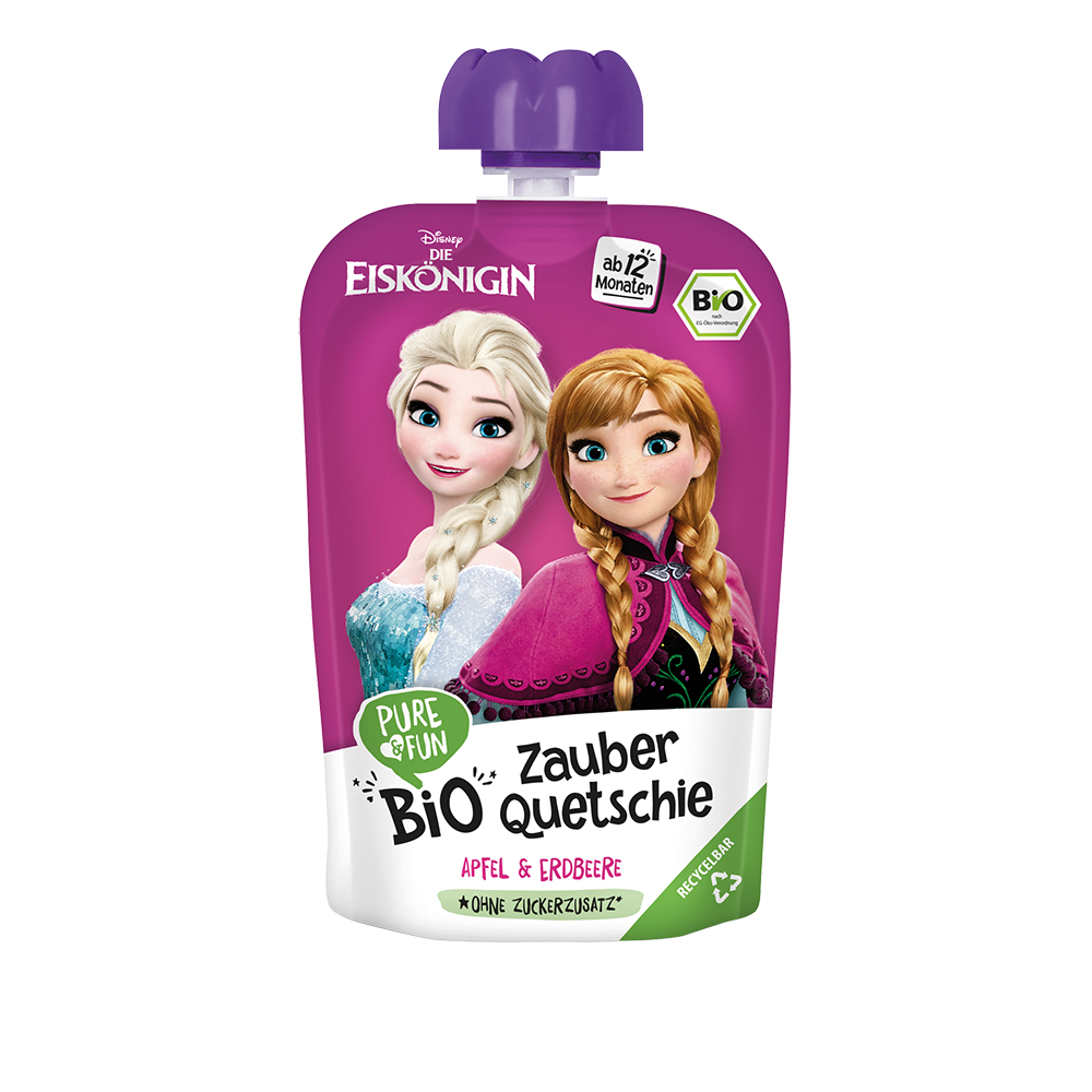 Bild: Pure & Fun Quetschie Eiskönigin Apfel & Erdbeere 
