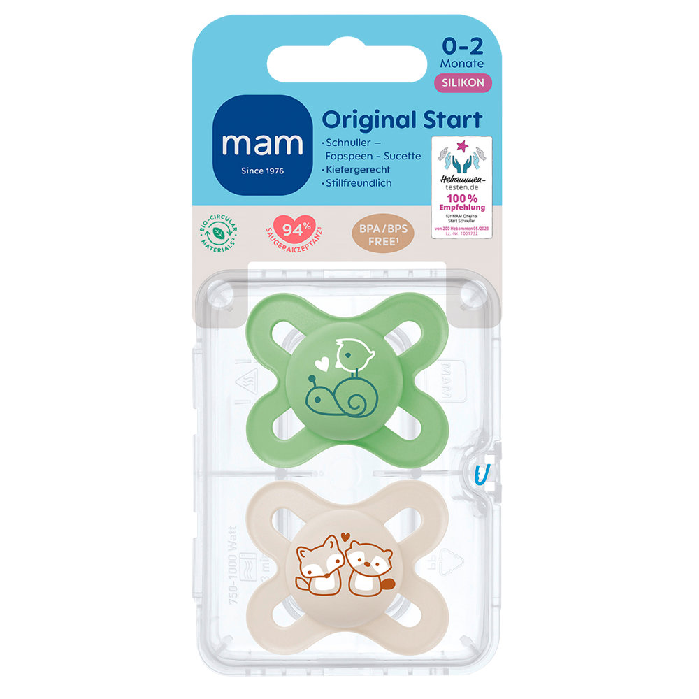Bild: MAM Original Start Silikon Schnuller 0-2 Monate 