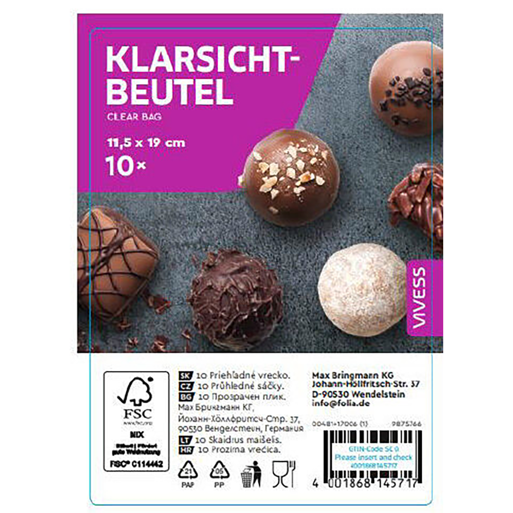 Bild: Vivess Klarsichtbeutel 