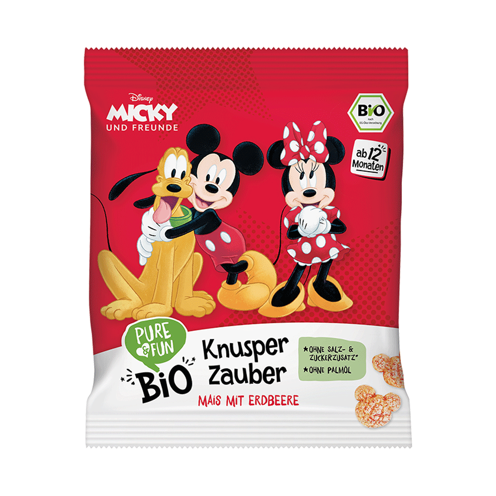 Bild: Pure & Fun BIO Knusper Zauber Mais mit Erdbeere 