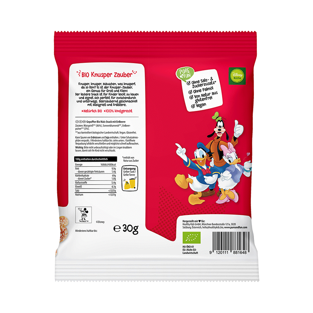 Bild: Pure & Fun BIO Knusper Zauber Mais mit Erdbeere 