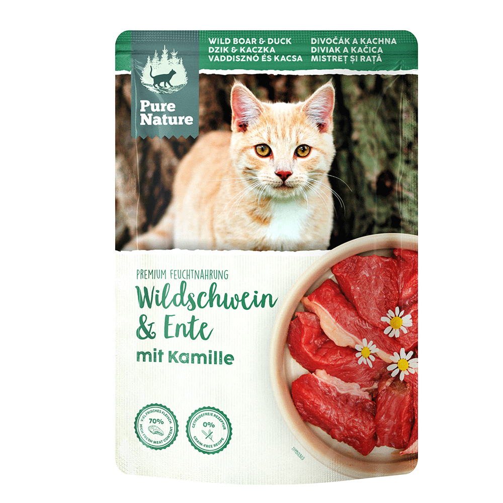 Bild: Pure Nature Premium Feuchtnahrung Wildschwein und Ente mit Kamille