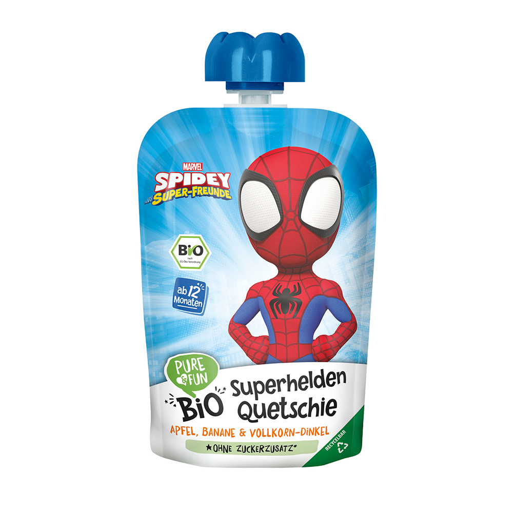 Bild: Pure & Fun Quetschie BIO Spidey Superhelden 