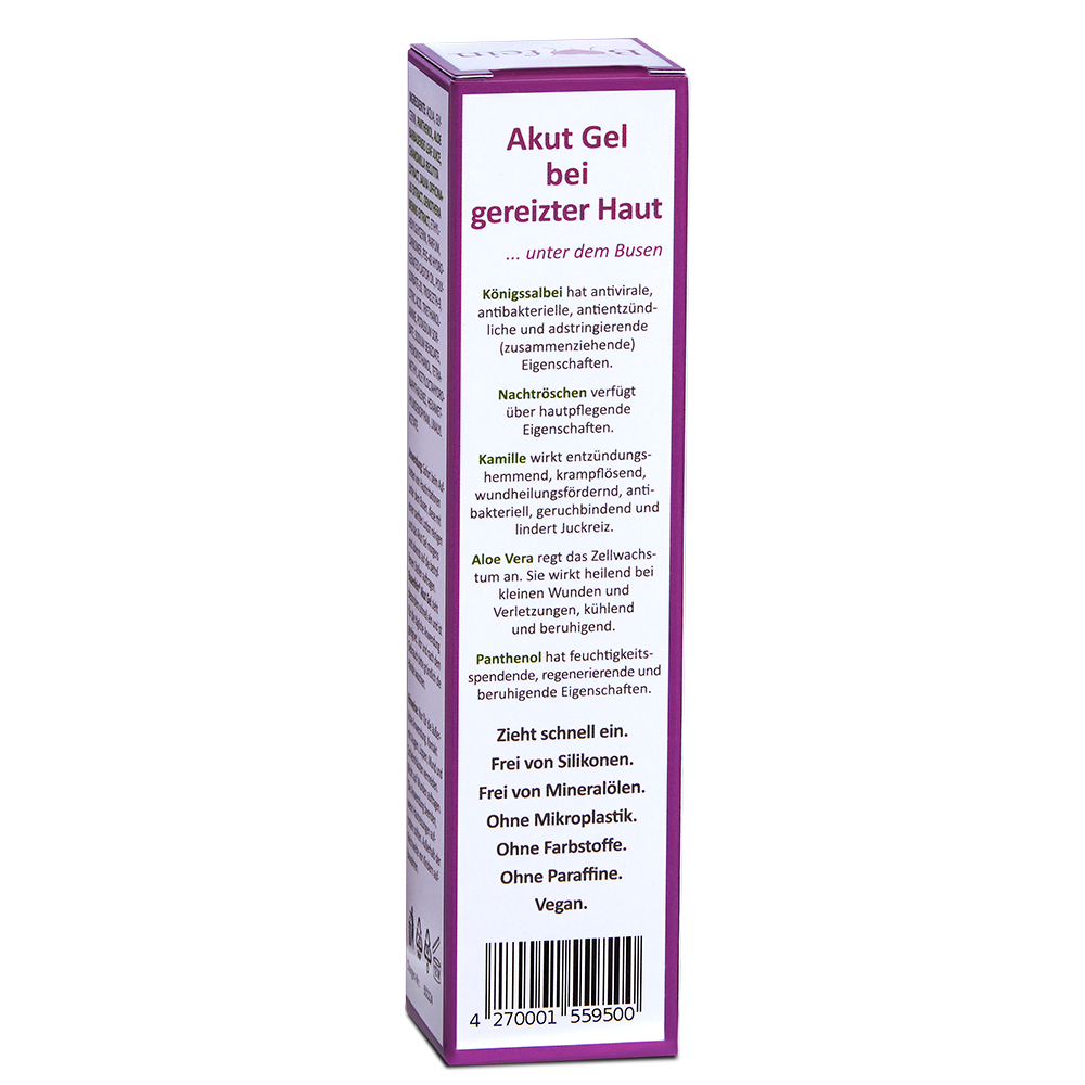 Bild: Busenfein Akut Gel bei gereizter Haut unter dem Busen