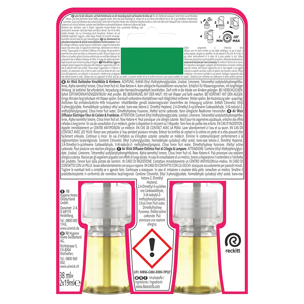 Bild: AIRWICK Duftölflakon Nachfüllung Kirschblüte und Himbeere 