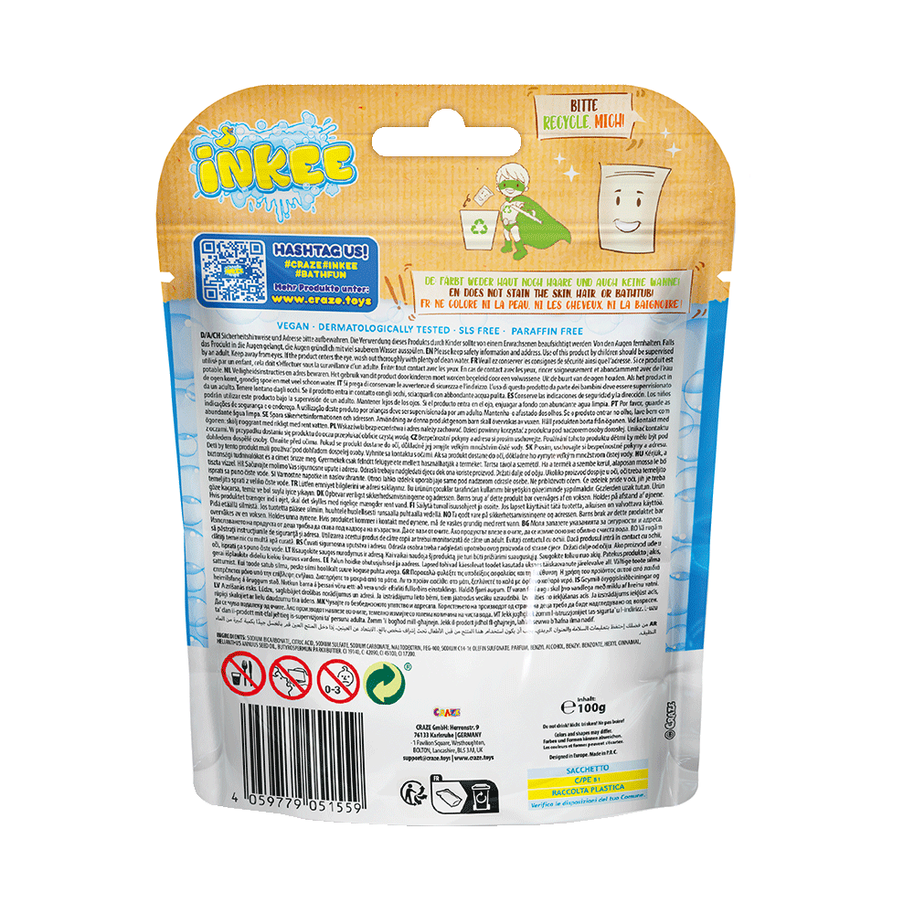 Bild: Craze Inkee Badestreusel Galupy Unicorn Zuckerwatten Aroma 