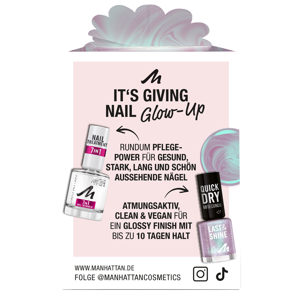 Bild: MANHATTAN Nail Treatment 7In1 Multibenefit + Last&Shine 50 Mermaid Fantasy 50