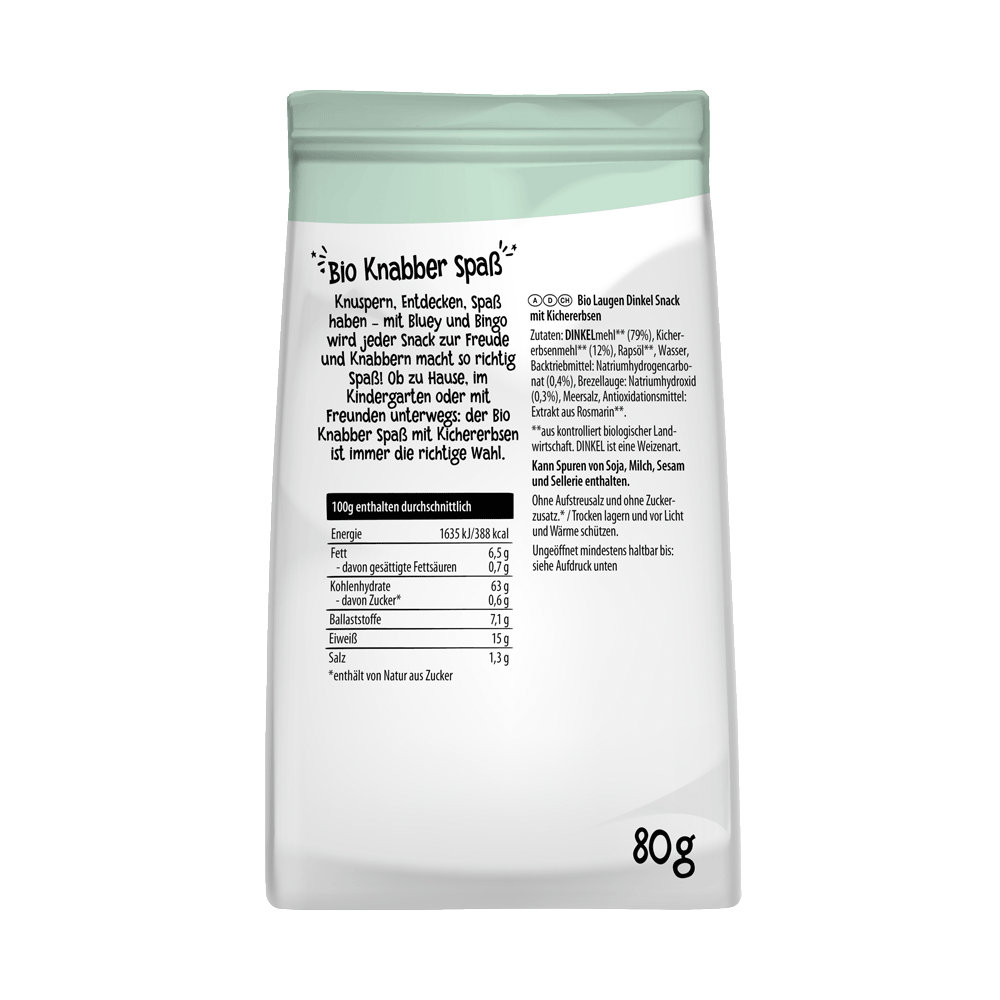 Bild: Pure & Fun Bio Knabber Spaß Laugen Dinkel Snack 