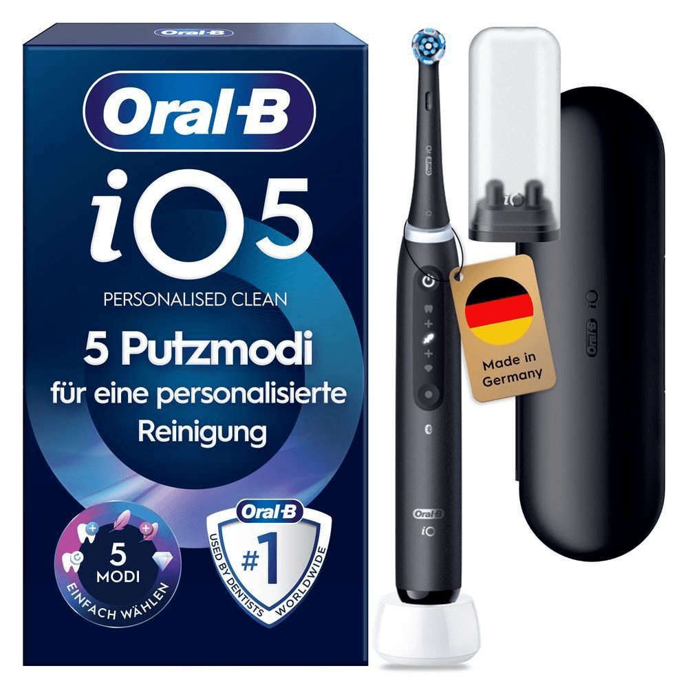 Bild: Oral-B iO Series 5 Elektrische Zahnbürste, Matt Black 