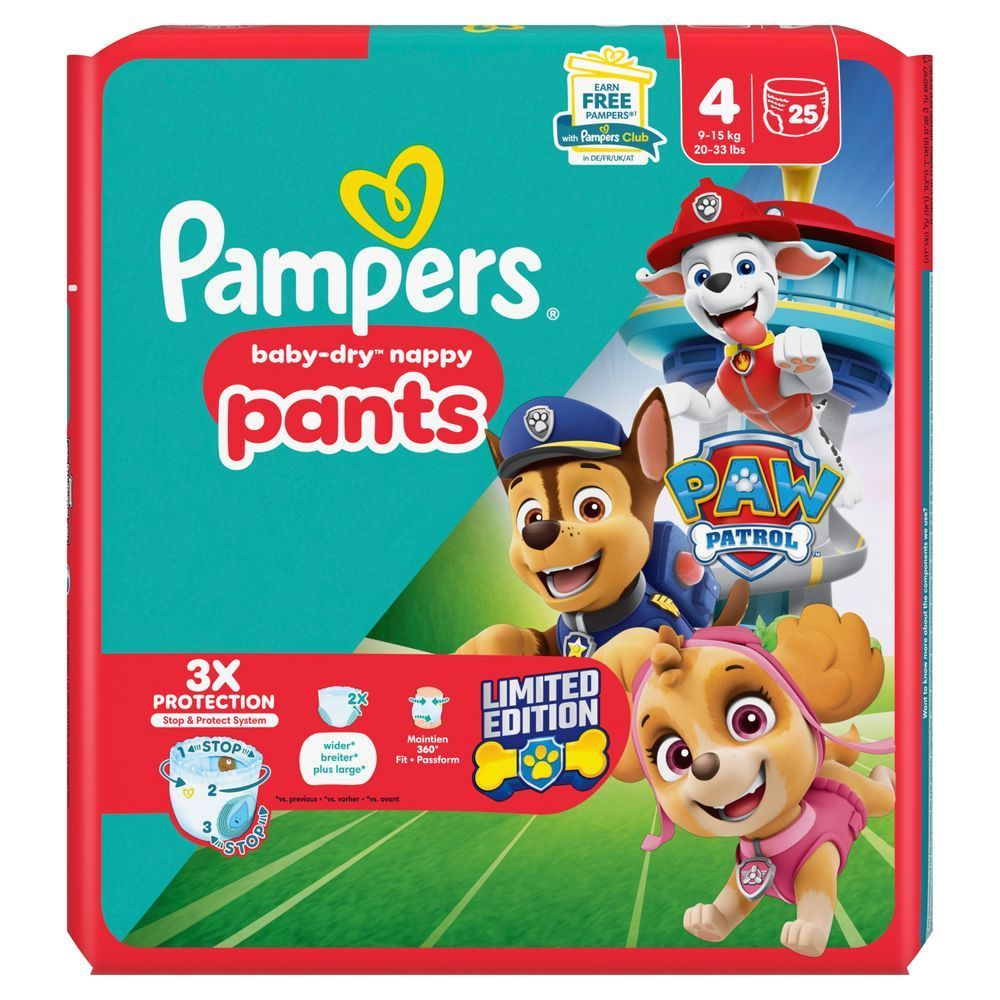 Bild: Pampers Paw Patrol Pants Größe 4, 9kg-15kg 