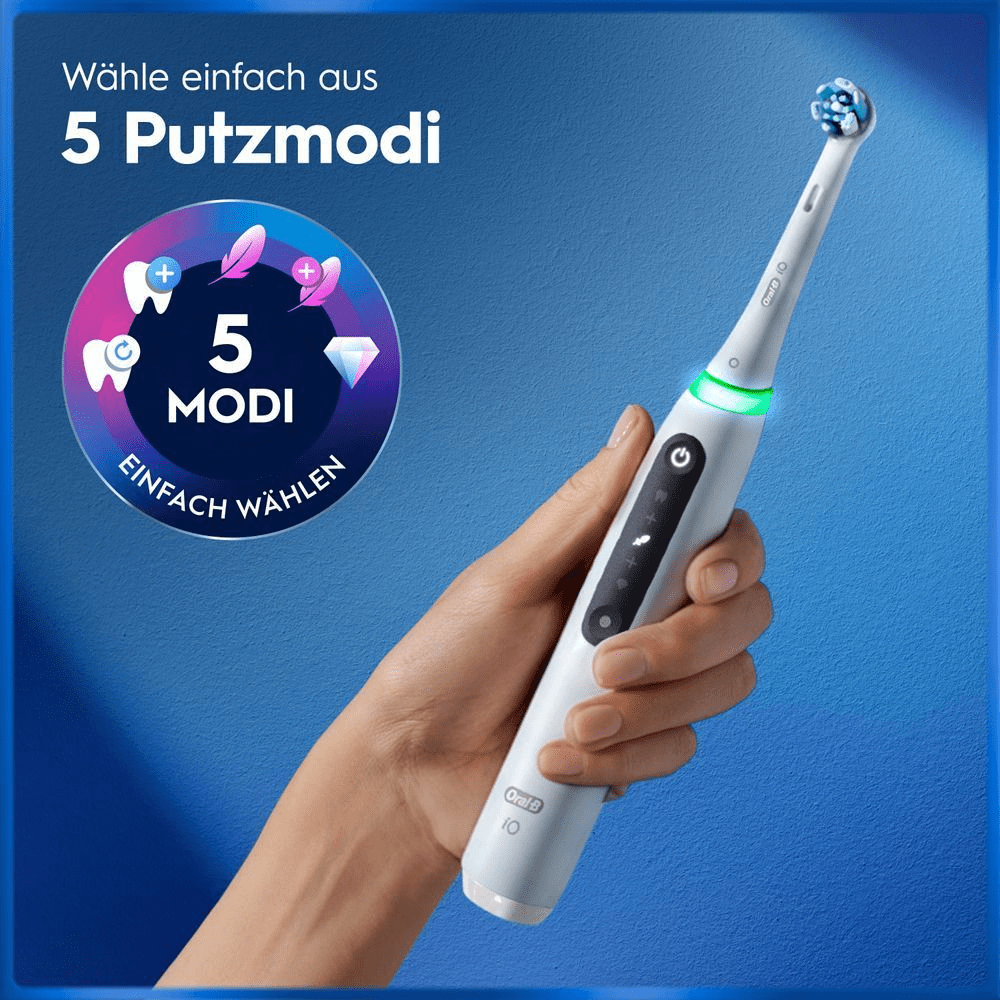 Bild: Oral-B iO Series 5 Elektrische Zahnbürste, Quite Qhite 