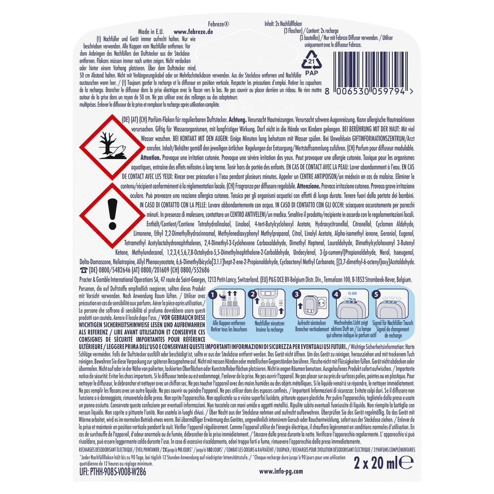 Bild: Febreze Nachfüller April-Frisch 