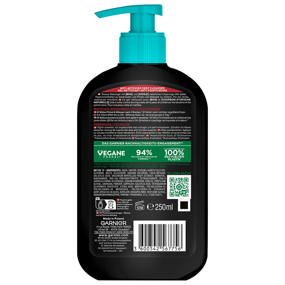 Bild: GARNIER Hautklar BHA Carbon Cleanser Anti-Mitesser 