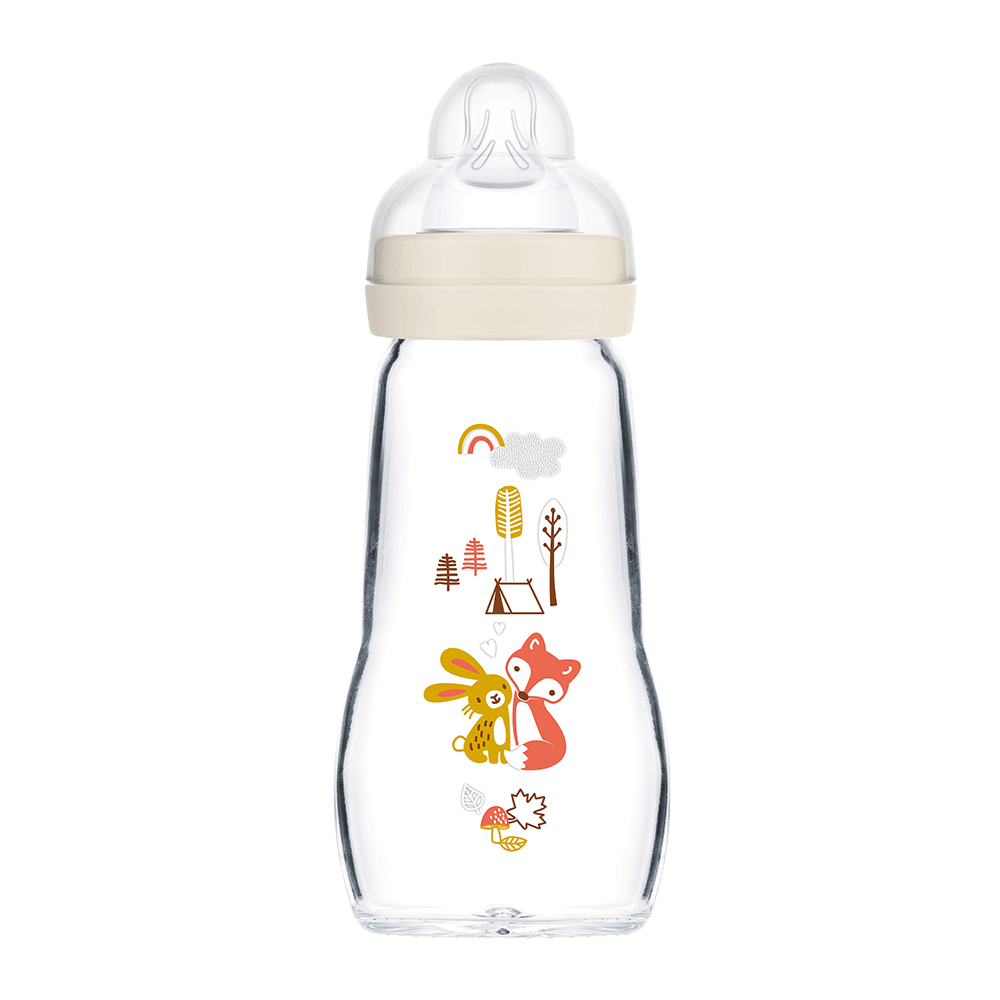 Bild: MAM Feel Good Glass Baby Bottle 0+ Monate 
