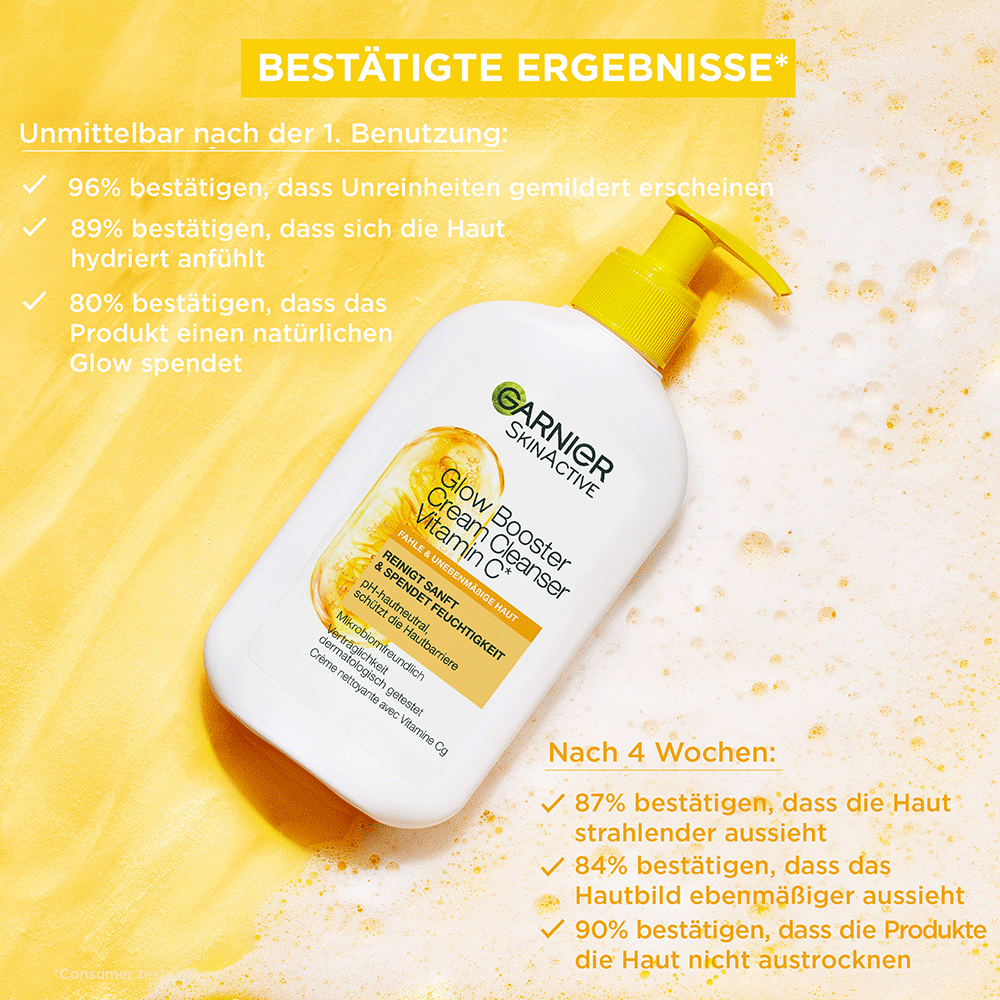 Bild: GARNIER SKIN ACTIVE Booster Cream Cleanser Vitamin C 