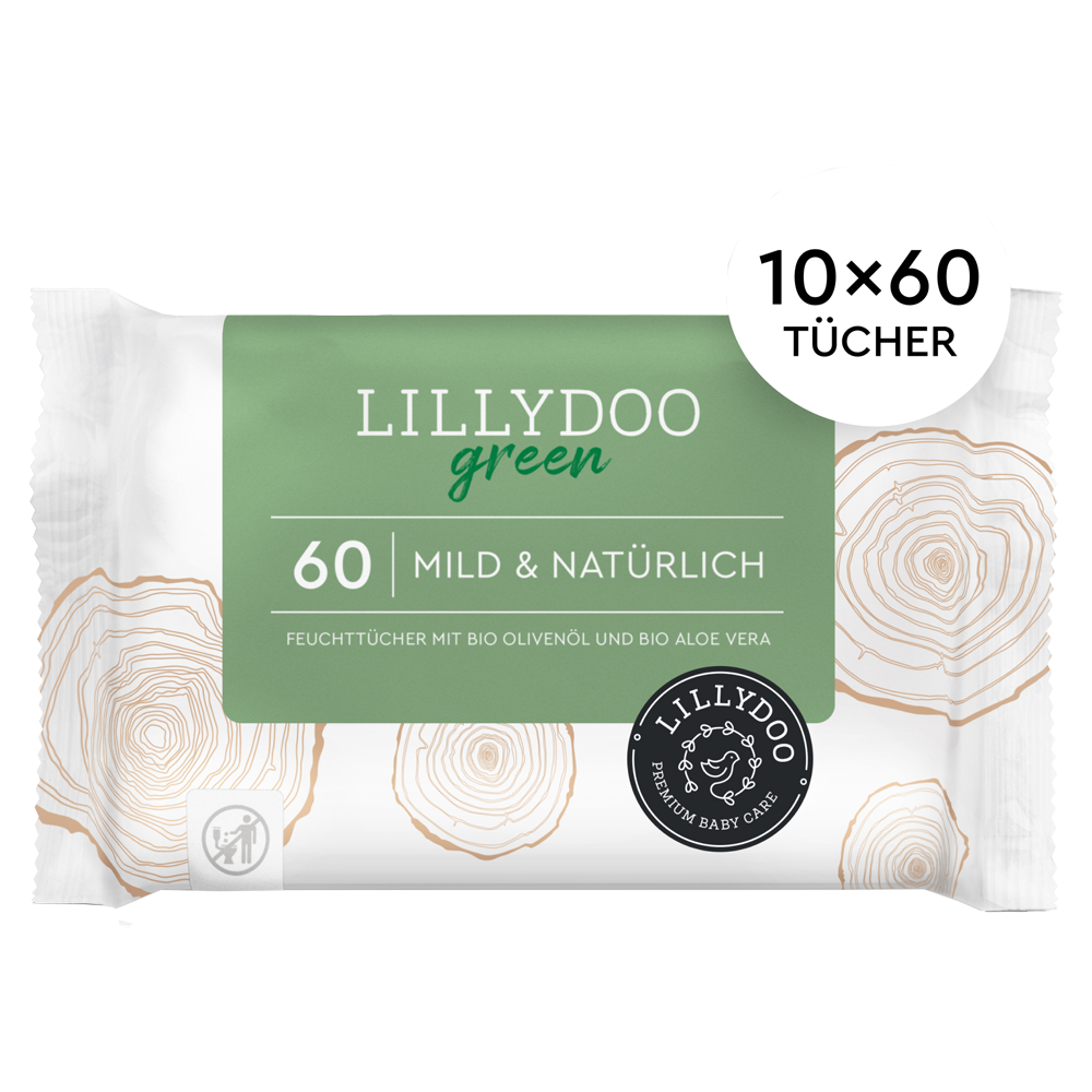 Bild: LILLYDOO Feuchttücher Mild & Natürlich, 10x60 Stück 