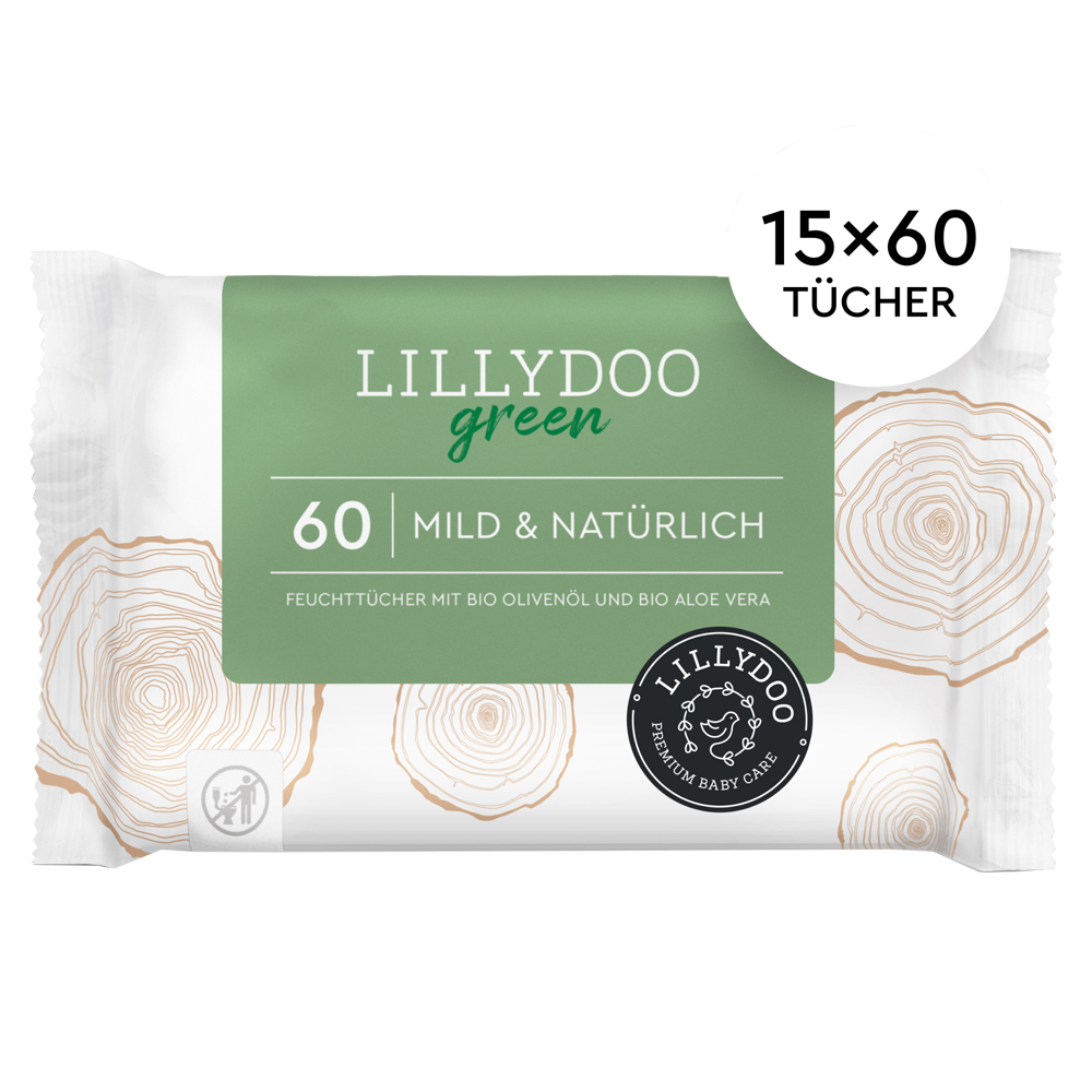 Bild: LILLYDOO Feuchttücher Mild & Natürlich, 15x60 Stück 