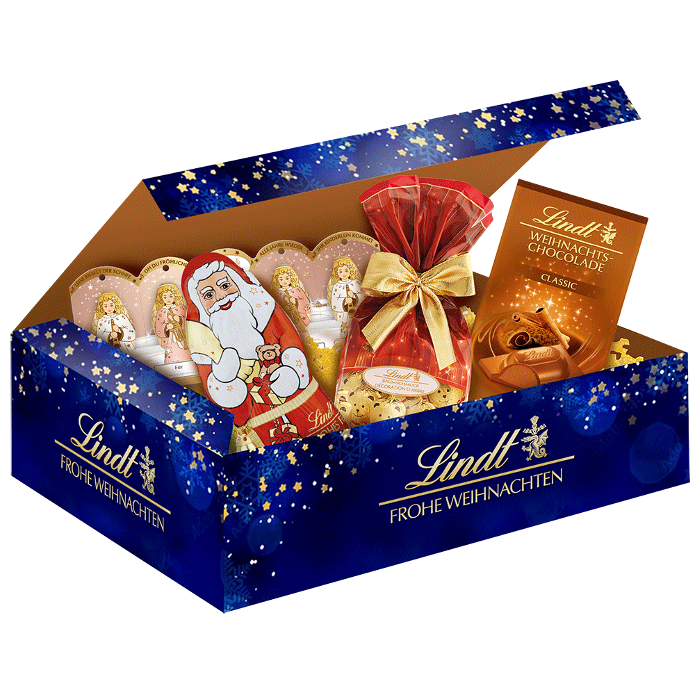 Bild: Lindt Schokolade Geschenkset Frohe Weihnachten