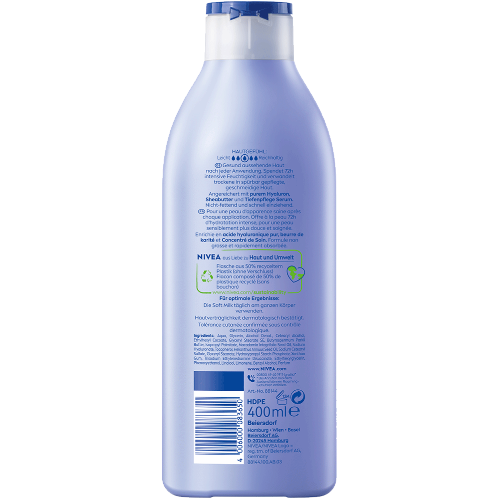 Bild: NIVEA Soft Body Milch 