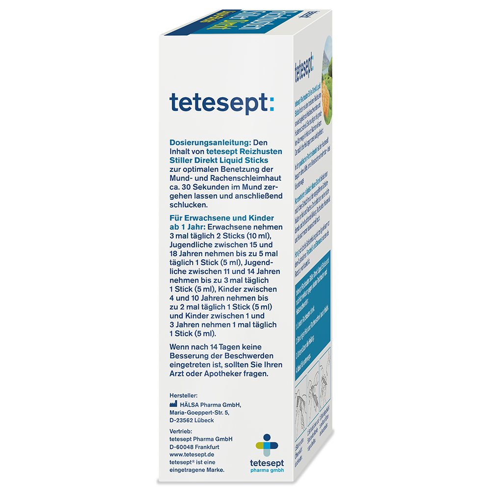 Bild: tetesept: Reizhusten Stiller Direkt Liquid Sticks
