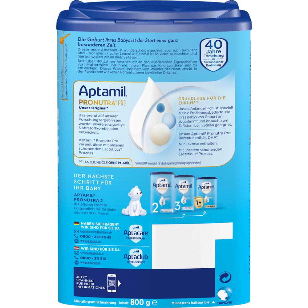 Bild: Aptamil Pre Pronutra, Anfangsmilch