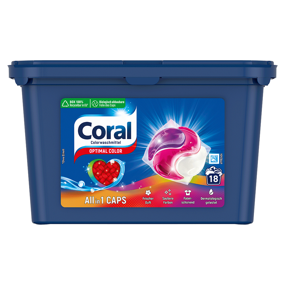Bild: Coral Waschmittel Caps All in 1 Optimal Color