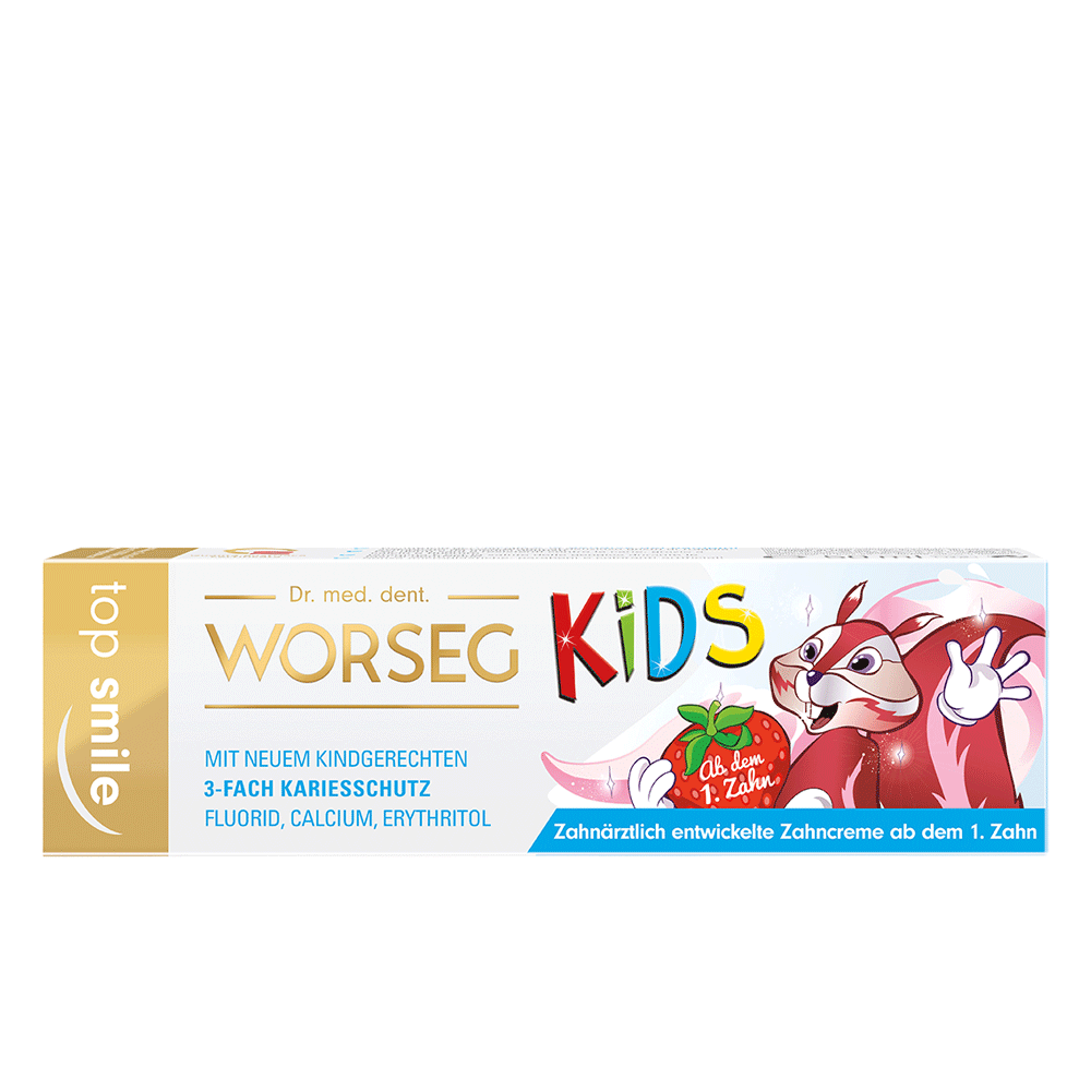 Bild: Worseg Top Smile Kinder Zahncreme Erdbeere