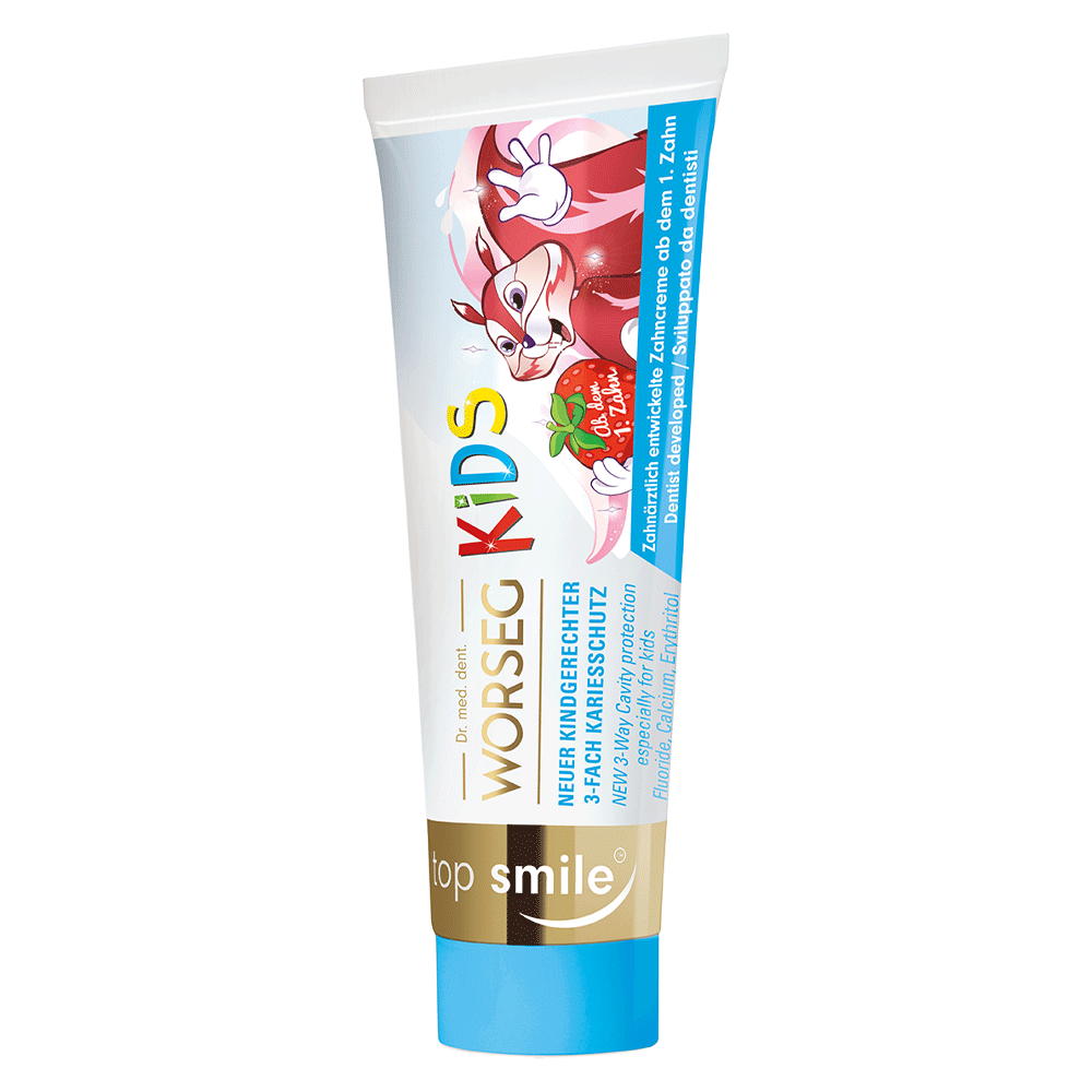Bild: Worseg Top Smile Kinder Zahncreme Erdbeere