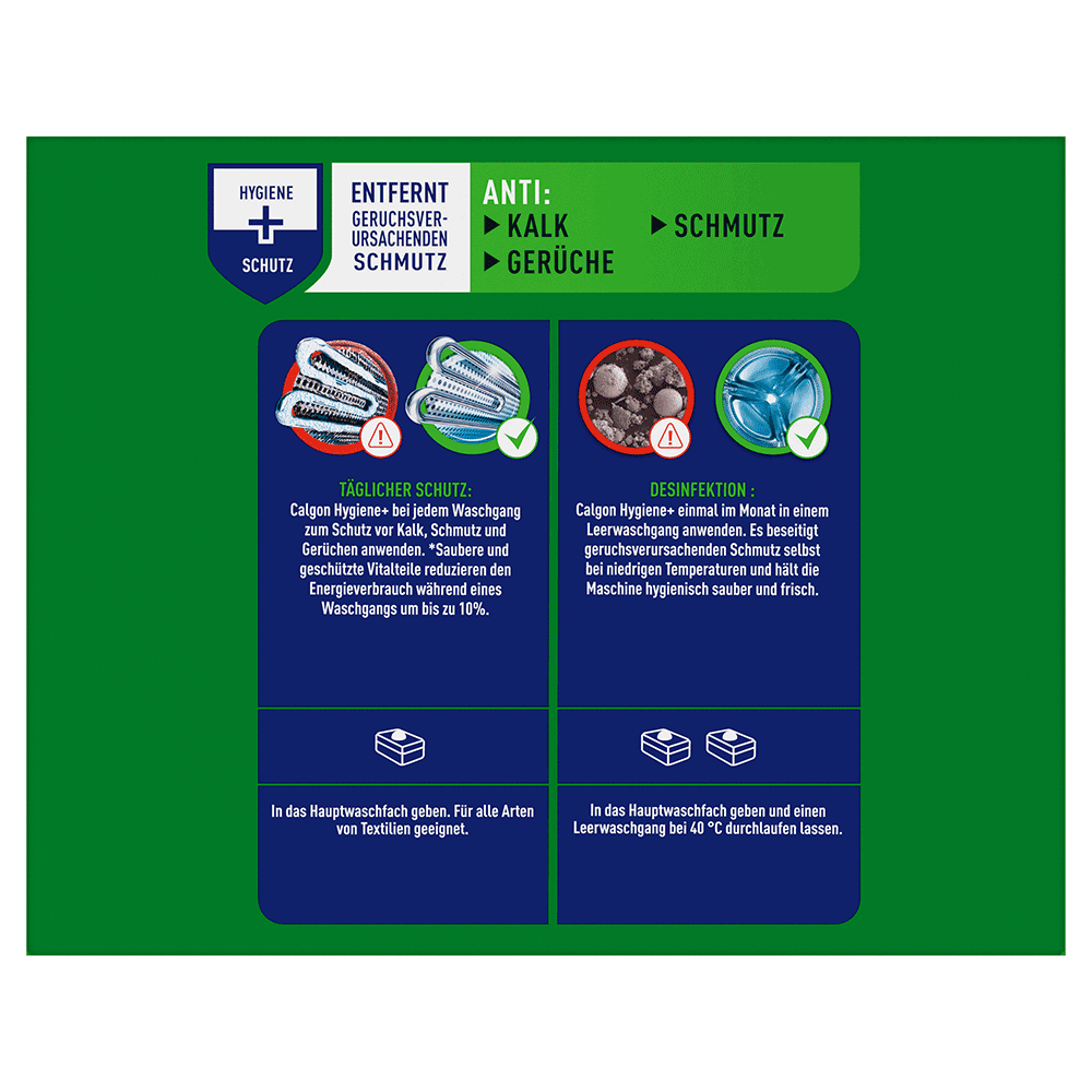 Bild: Calgon Hygiene+ Tabs 