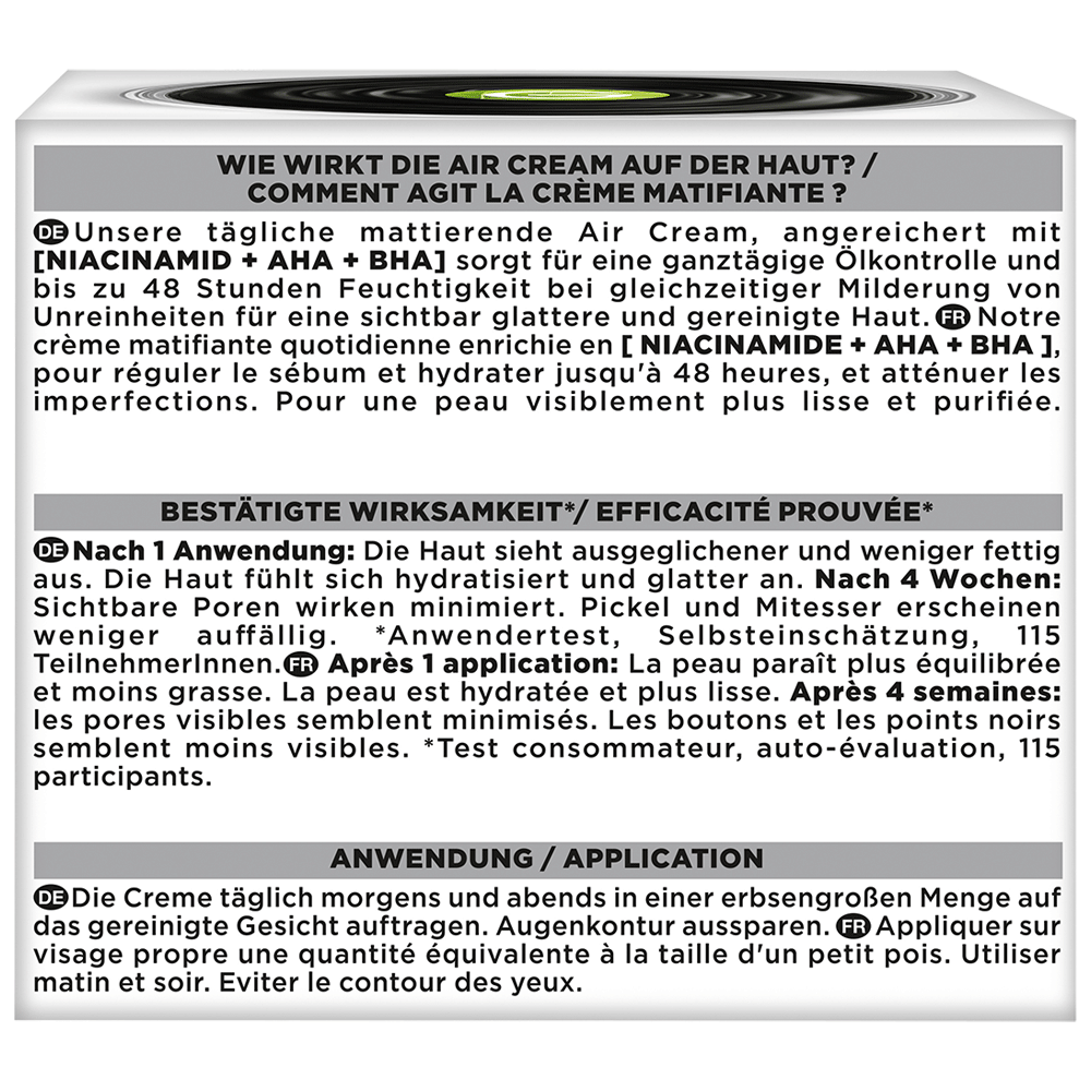 Bild: GARNIER Hautklar 3in1 Mattierende Air Cream 