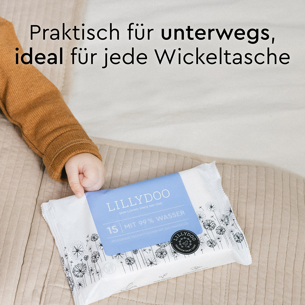 Bild: LILLYDOO Feuchttücher 99% Wasser