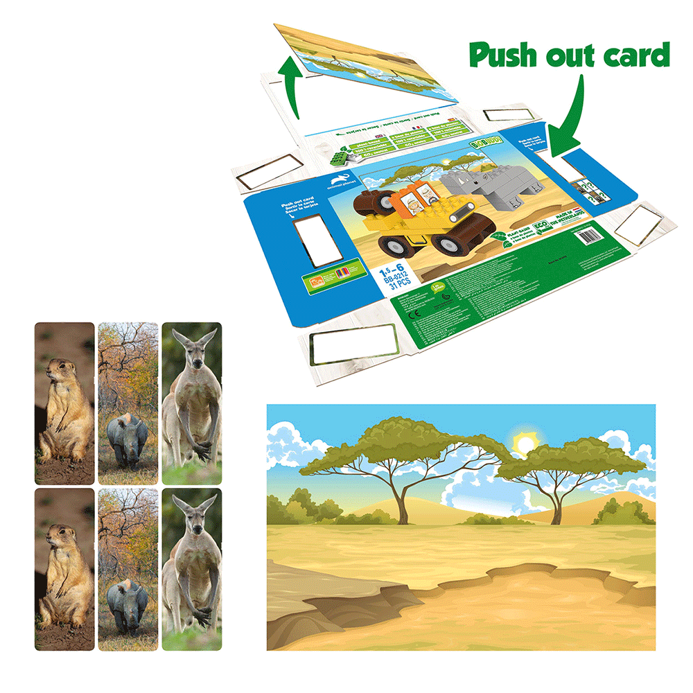 Bild: BiOBUDDi Bio-Bausteine Safari-Set