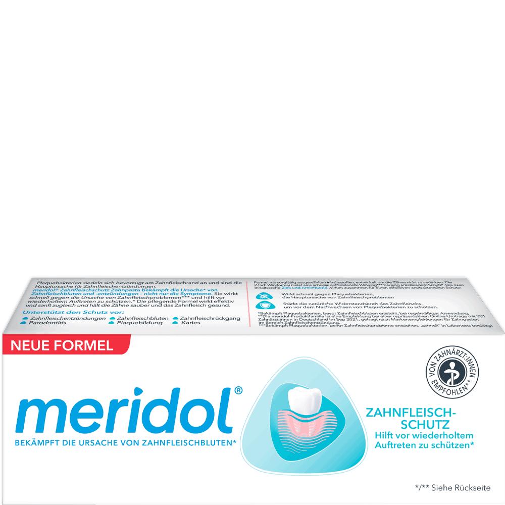 Bild: meridol Zahnpasta Zahnfleischschutz Mini