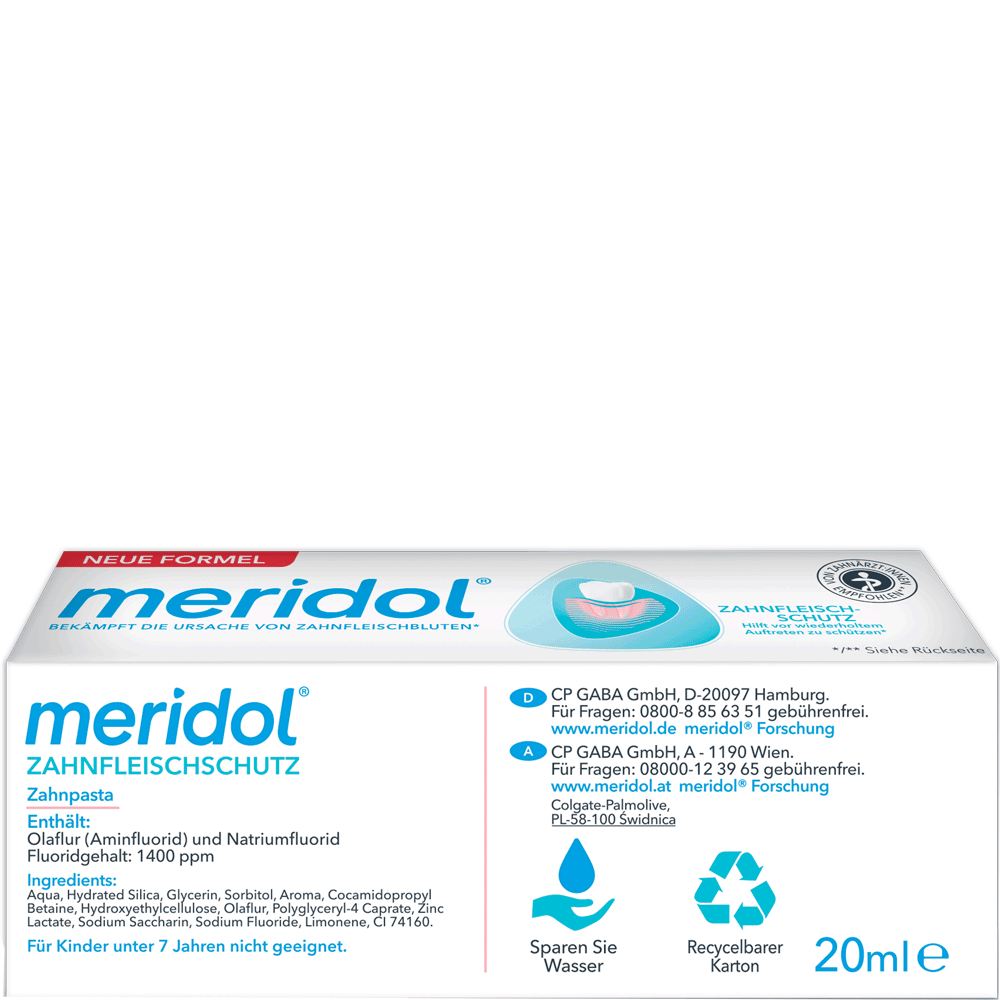 Bild: meridol Zahnpasta Zahnfleischschutz Mini