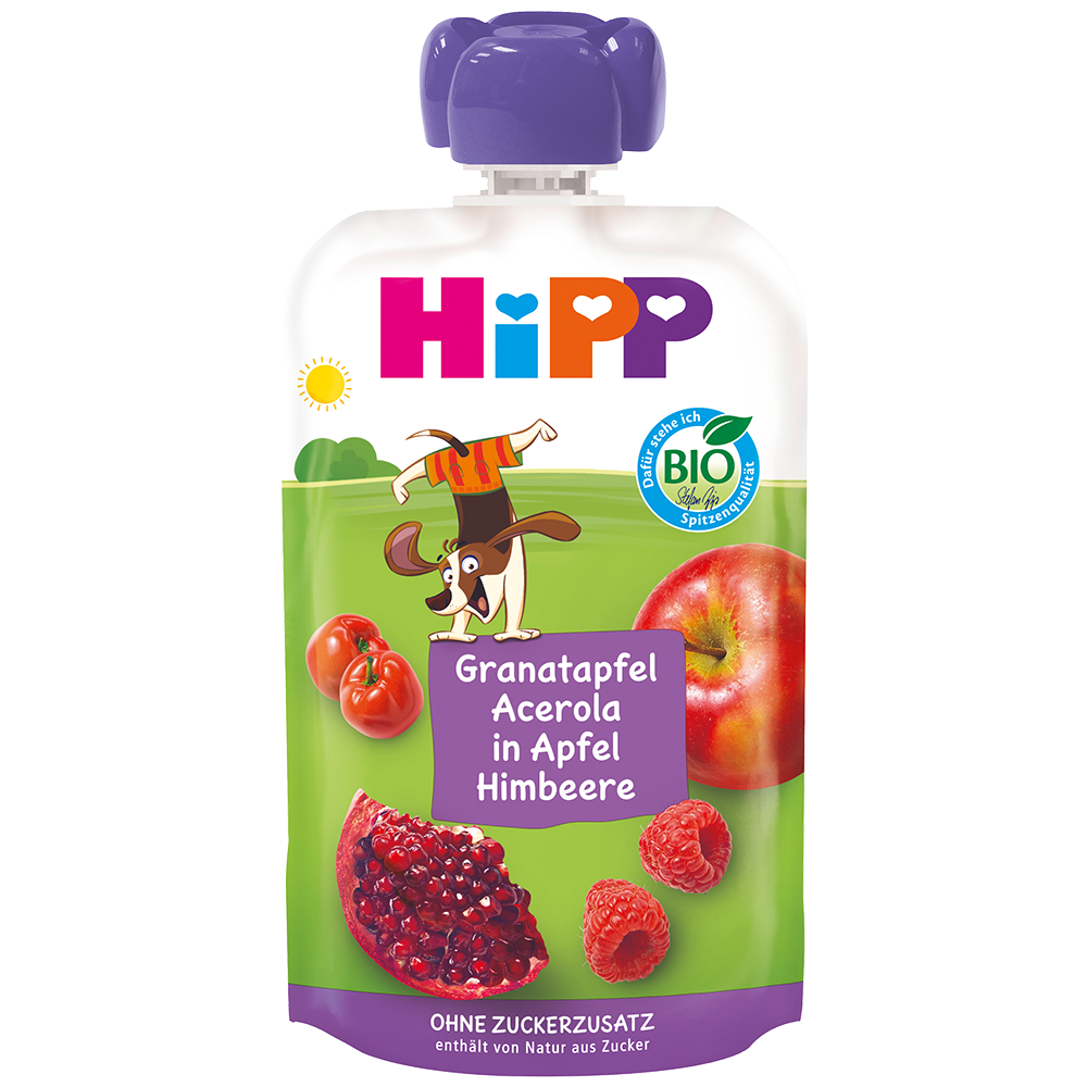 Bild: HiPP Granatapfel-Acerola in Apfel-Himbeere 