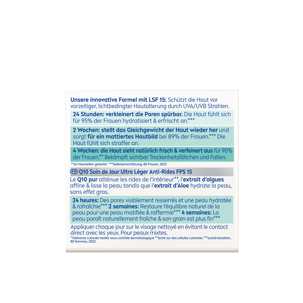 Bild: NIVEA Q10 Power Anti-Falten + Porenverfeinerung Tagespflege LSF 15