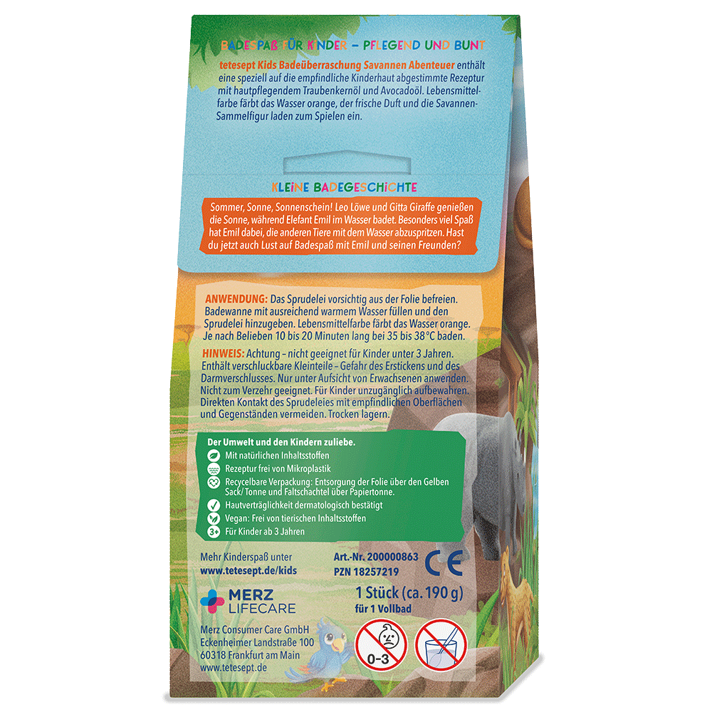 Bild: tetesept: Kids Badeüberraschung Savannen Abenteuer