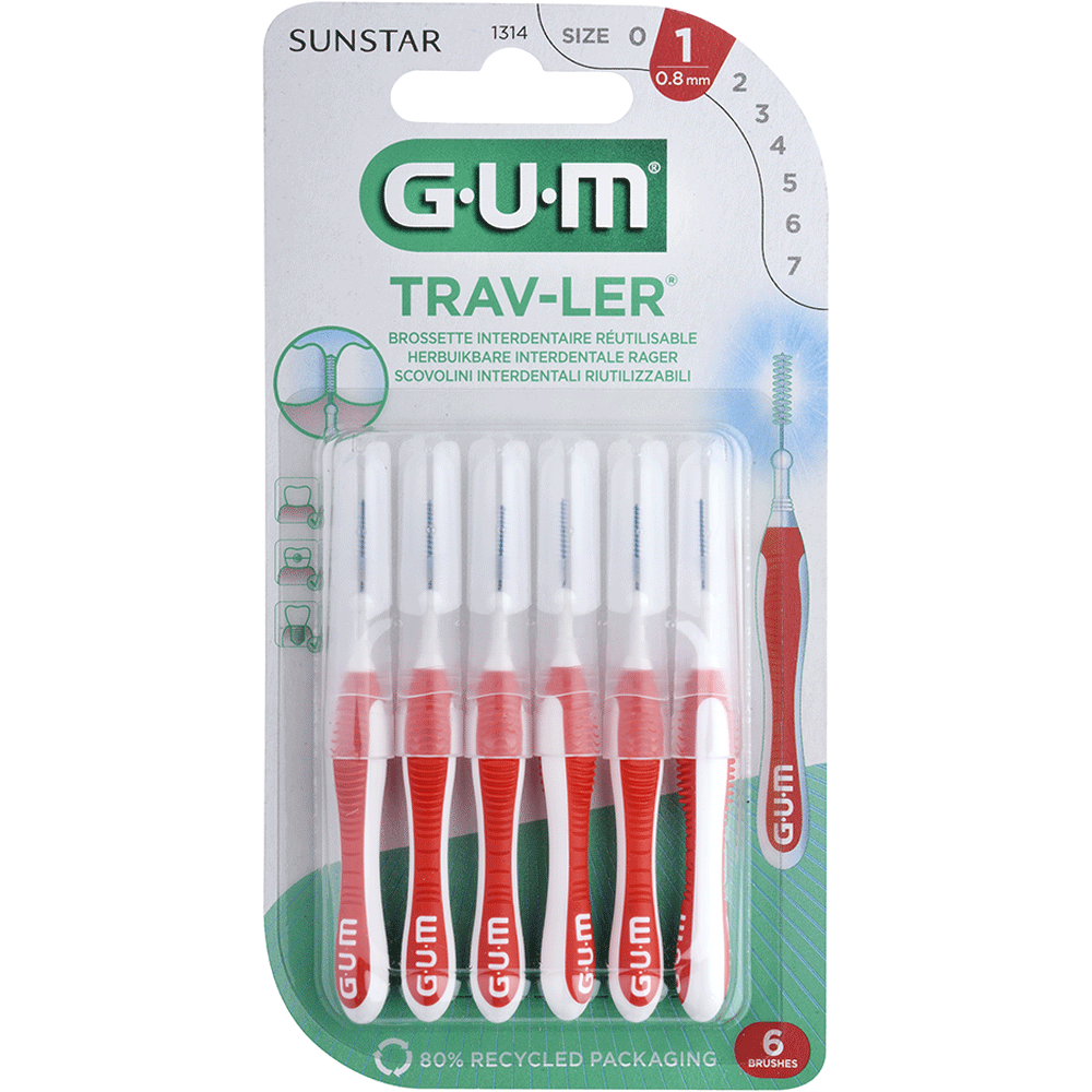 Bild: GUM TRAV-LER Interdentalbürste 0,8 mm 