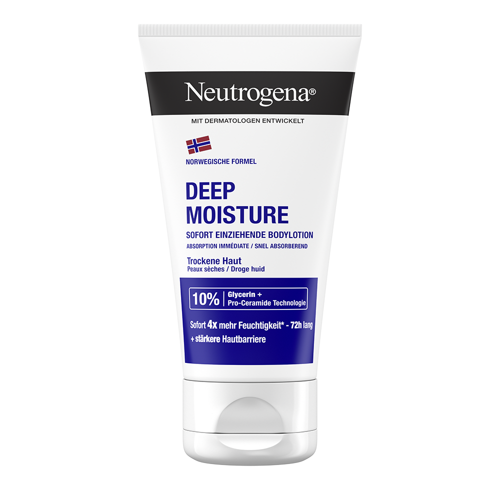 Bild: Neutrogena Deep Moisture Bodylotion Sofort Einziehend Reisegröße