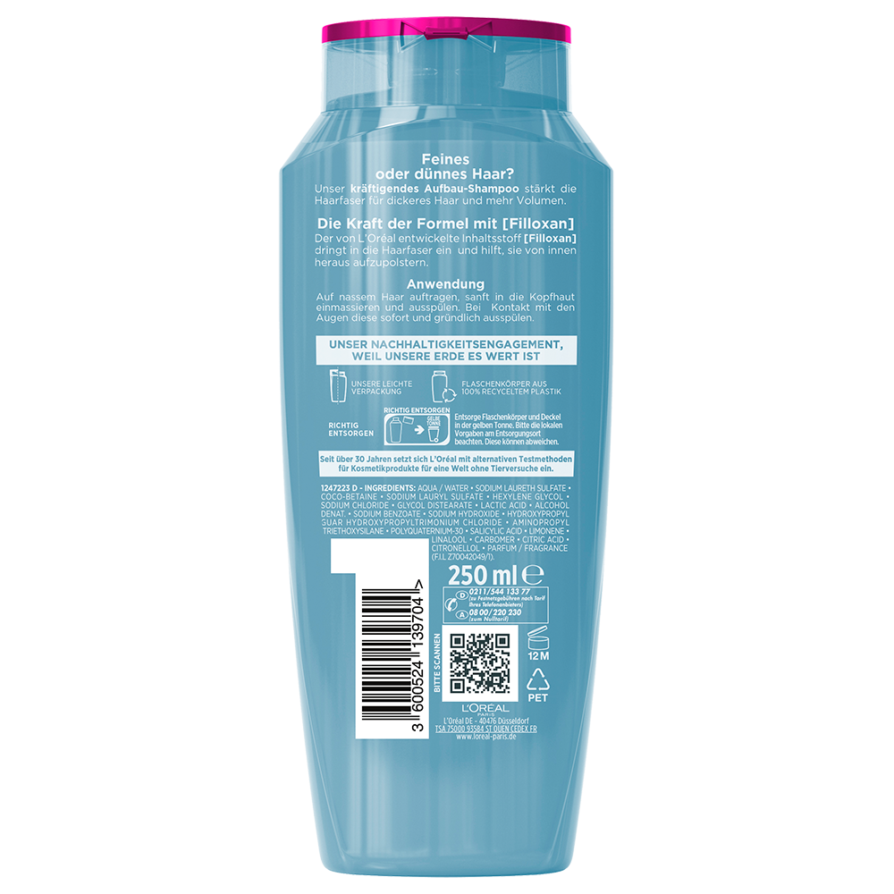 Bild: L'ORÉAL PARIS ELVITAL Fibralogy Shampoo 