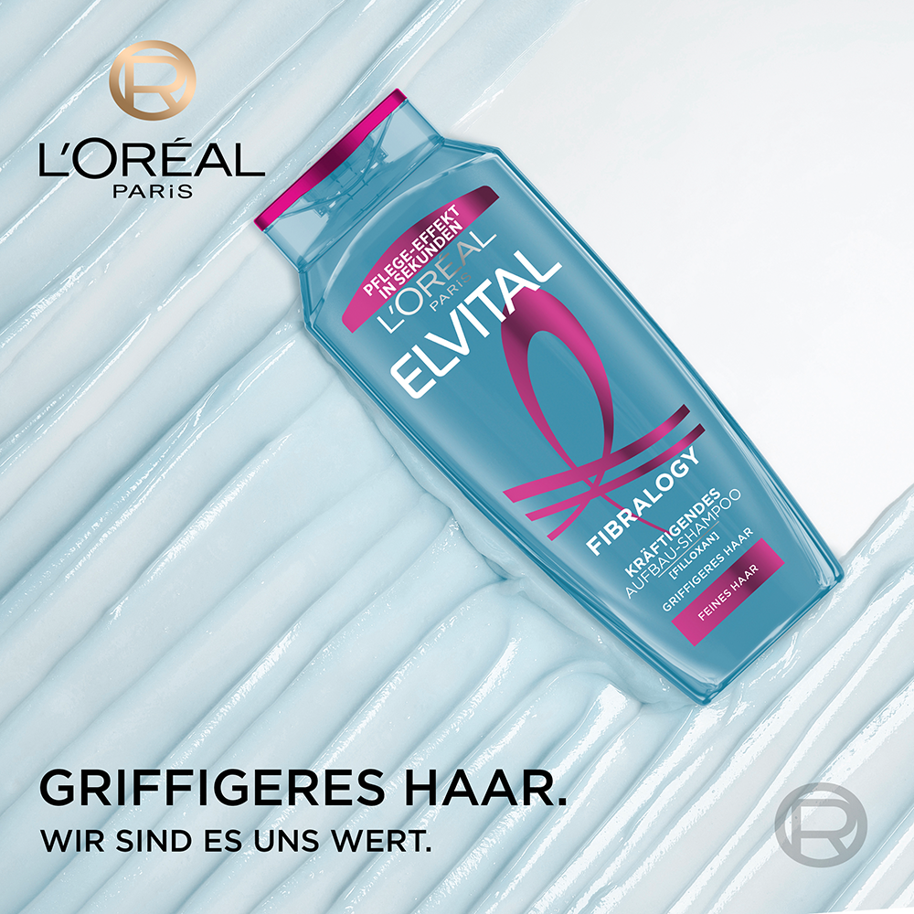 Bild: L'ORÉAL PARIS ELVITAL Fibralogy Shampoo 