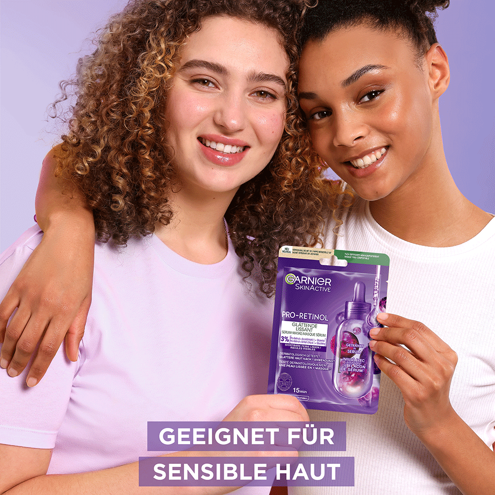 Bild: GARNIER SKIN ACTIVE Pro-Retinol Glättende Serum-Maske