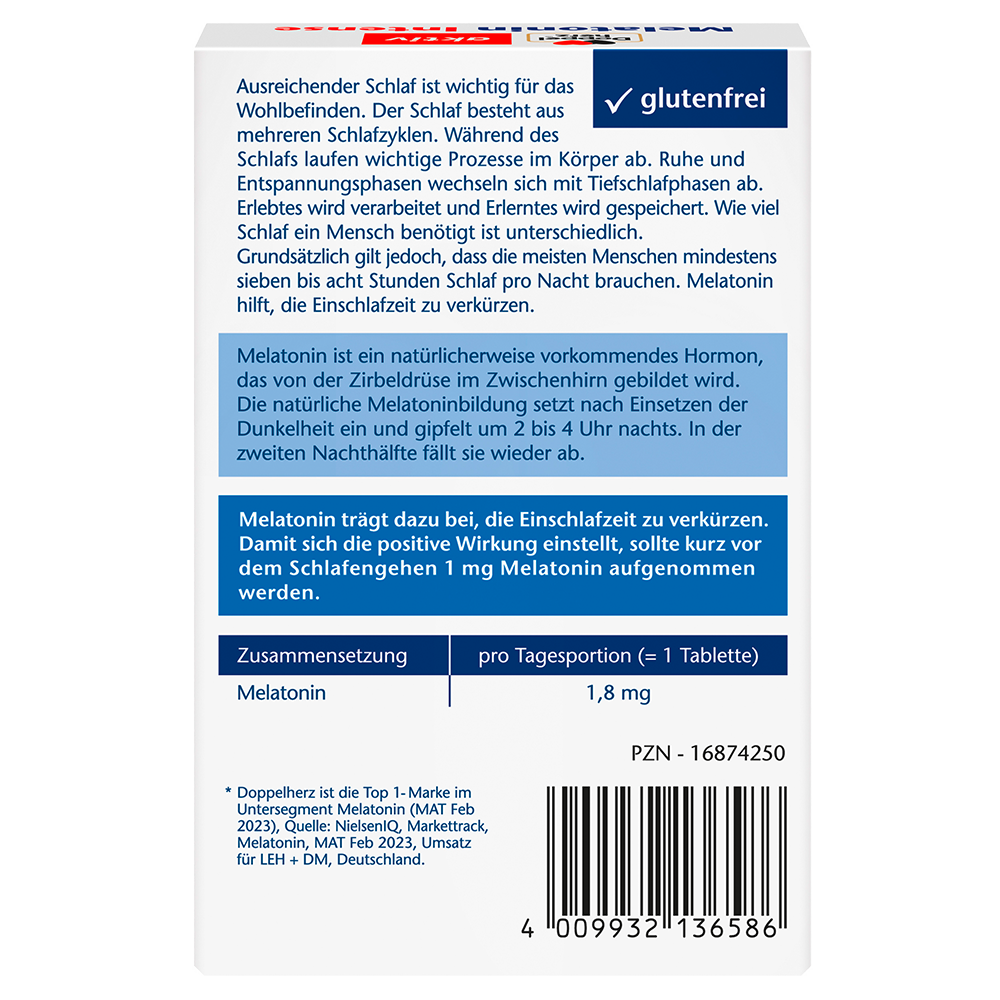 Bild: DOPPELHERZ aktiv Melatonin Intense